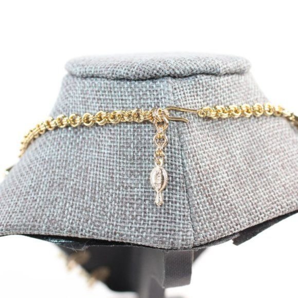 Vintage Sarah Conventry Gold Silver Basket Weave Link Double Rolo Chain - Picture 8 of 8